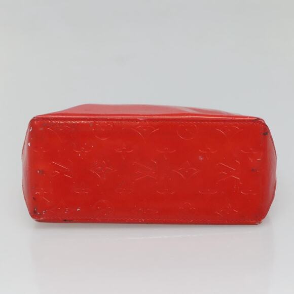 LOUIS VUITTON Monogram Vernis Reade PM Hand Bag Red Rouge M91088 - Picture 9 of 12